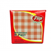 Guardanapo 30x31cm - 12x50un - XADREZ LARANJA