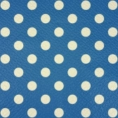 Guardanapo 20x21cm - 30x50un - AZUL ESCURO POA BRANCO