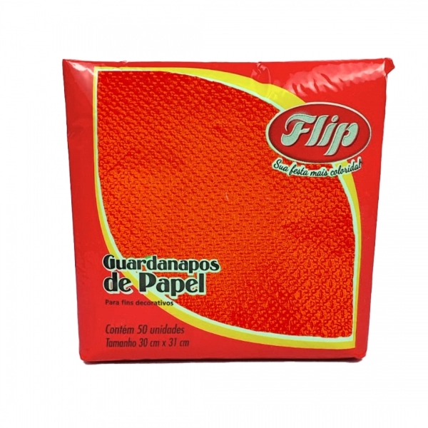 Guardanapo 30x31cm - 12x50un - VERMELHO