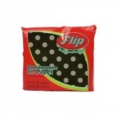 Guardanapo 20x21cm - 30x50un - PRETO POA BRANCO