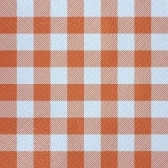 Guardanapo 20x21cm - 30x50un - XADREZ LARANJA