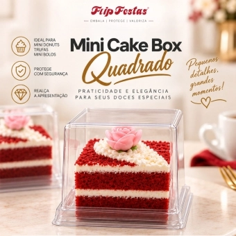 Mini Cake Box Quadrada 24x10un
