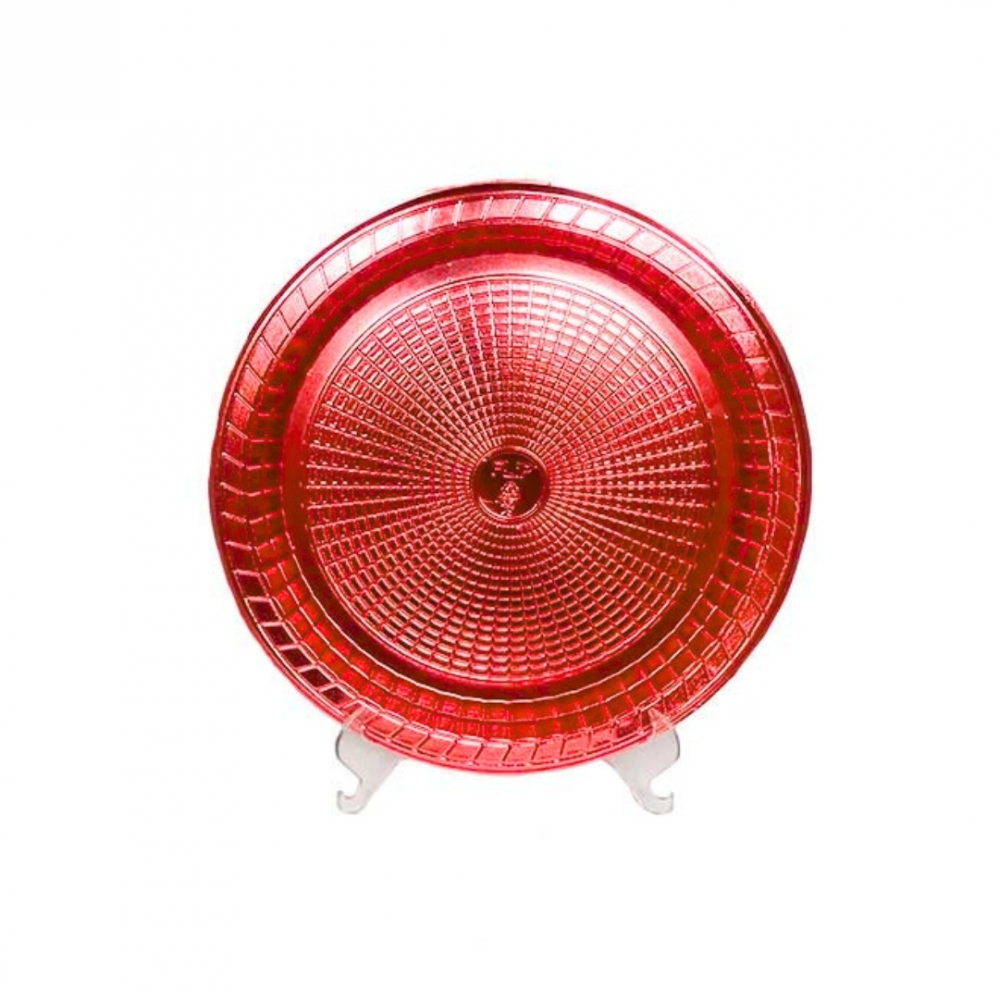 Prato 15Cm 25x10un - VERMELHO METALIZADO