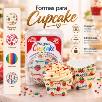 Forma para Cupcake 24x45un