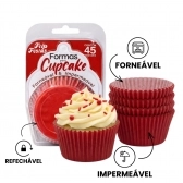 Forma para Cupcake 24x45un - VERMELHO