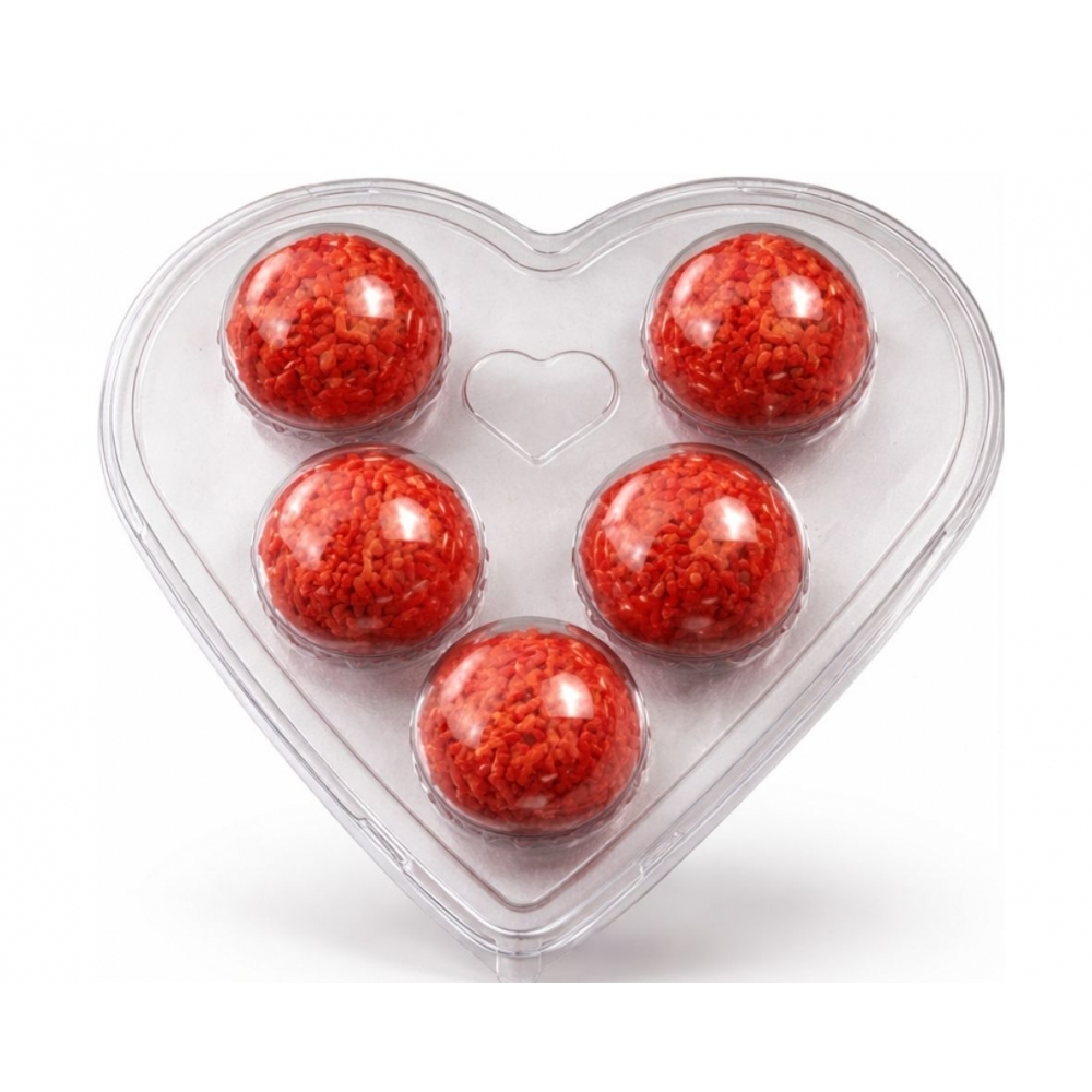 Flipball Coração 05 Cavidades 24x05un - CRISTAL