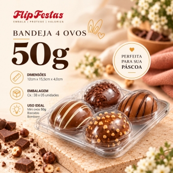 Bandeja 04 Ovos 50gr 36x05un