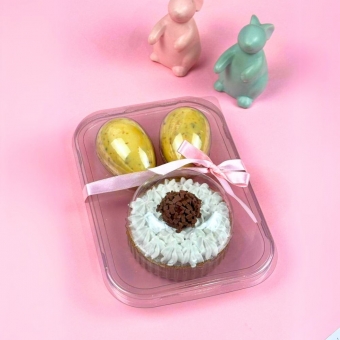 Bandeja 02 Ovos 50gr e Bolinho Cristal 20X05UN