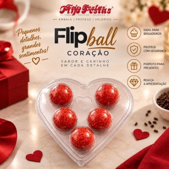 Flipball Coração 05 Cavidades 24x05un