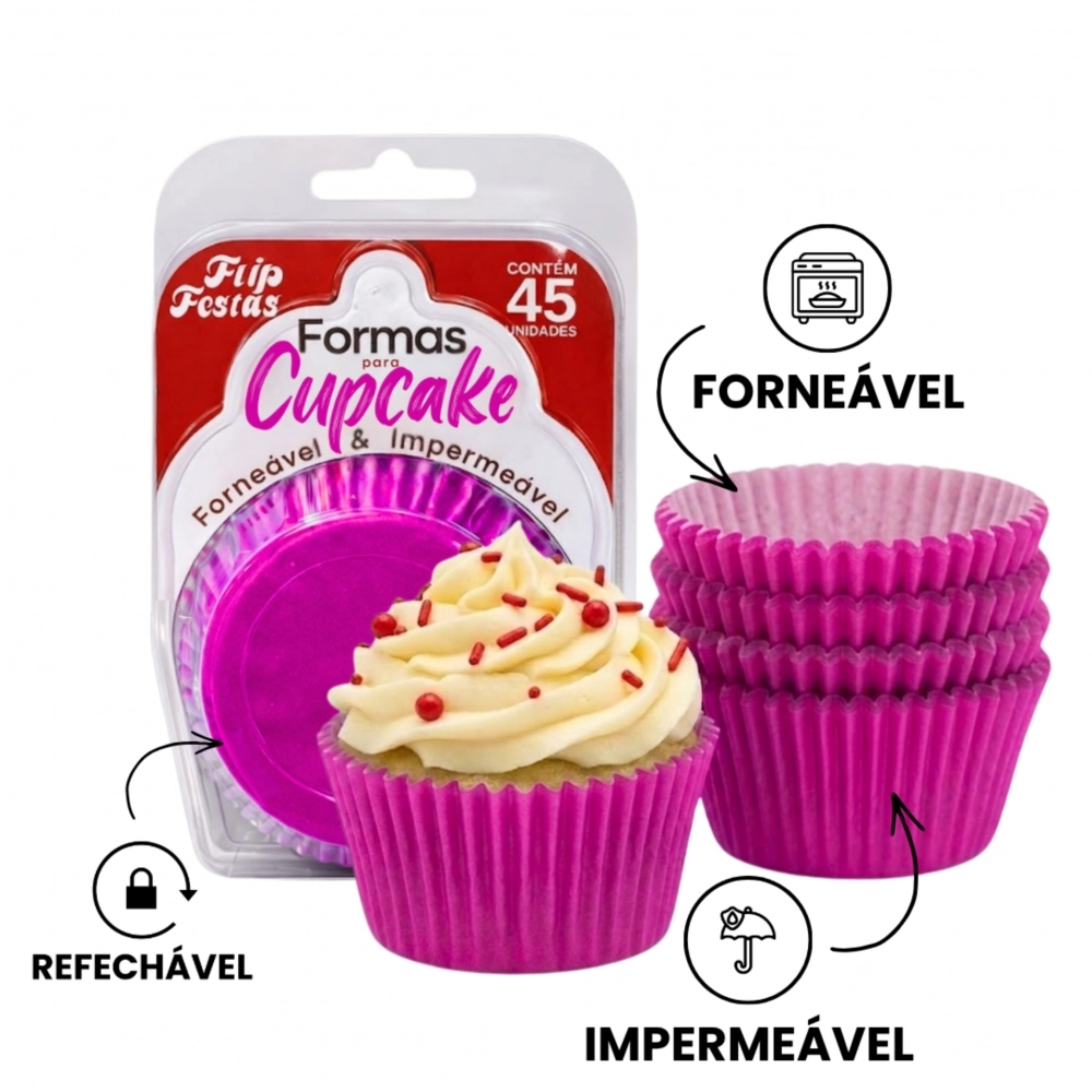 Forma para Cupcake 24x45un - PINK