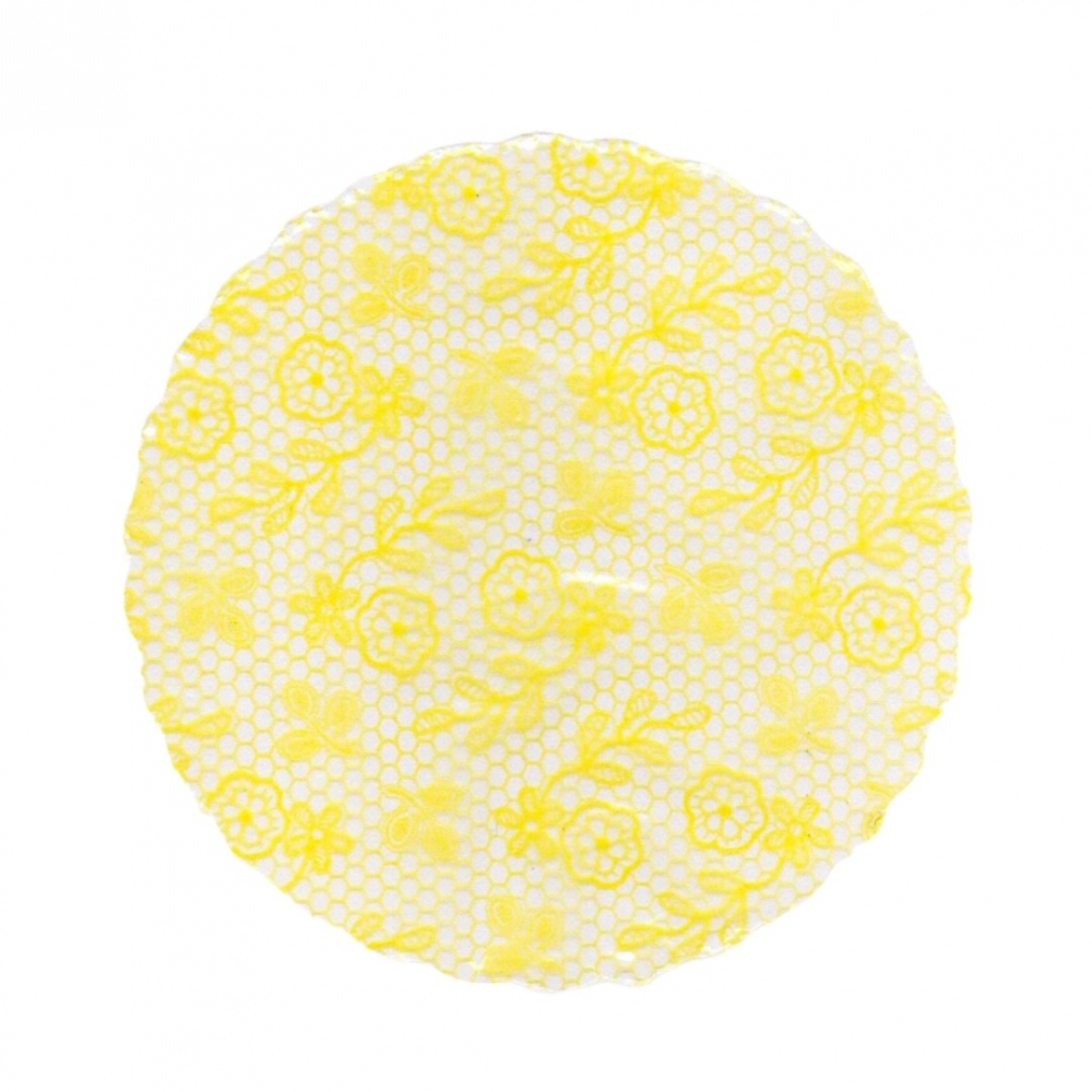 Fundo Rendado 07 25x100un - AMARELO