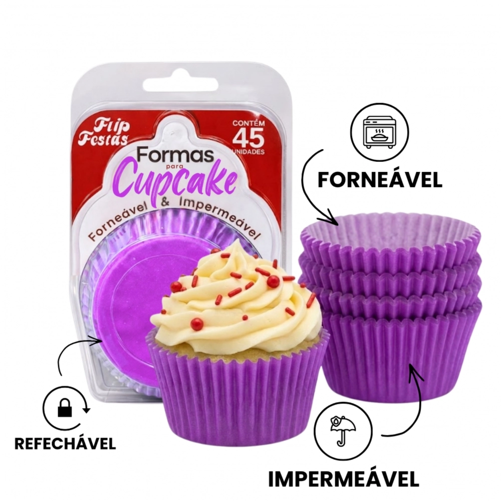 Forma para Cupcake 24x45un - LILAS