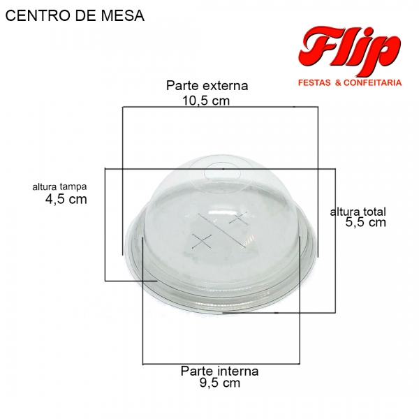 Centro de Mesa 16x10un - CRISTAL