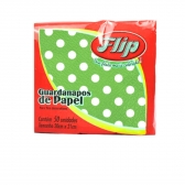 Guardanapo 20x21cm - 30x50un - VERDE CLARO POA BRANCO