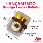 Bandeja 02 Ovos 50gr e Bolinho Cristal 20X05UN - Cristal