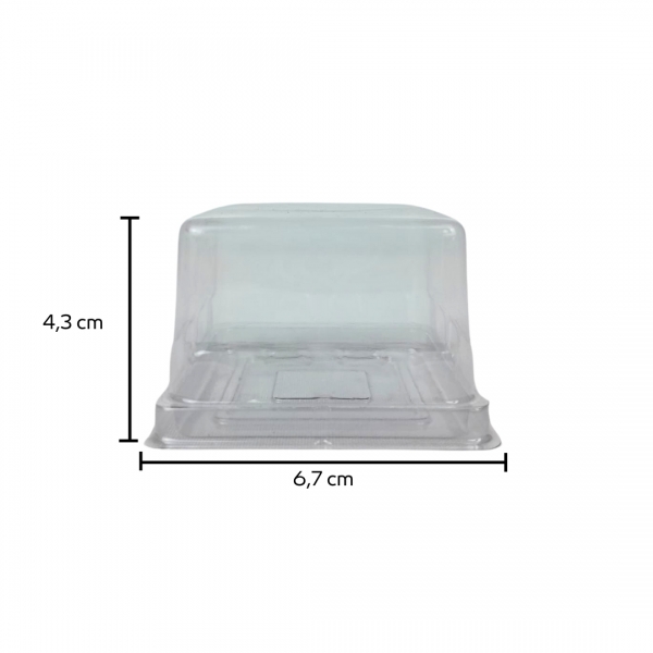 Mini Cake Box Quadrada 12x10un - CRISTAL