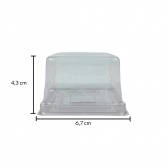 Mini Cake Box Quadrada 12x10un - CRISTAL