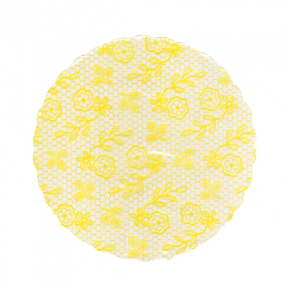 Fundo Rendado 15 09x100un - AMARELO