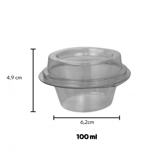 Pote Com Tampa 100ML 6x50un