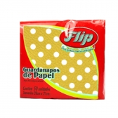 Guardanapo 20x21cm - 30x50un - AMARELO POA BRANCO