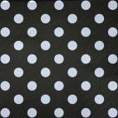 Guardanapo 20x21cm - 30x50un - PRETO POA BRANCO
