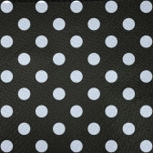 Guardanapo 20x21cm - 30x50un - PRETO POA BRANCO