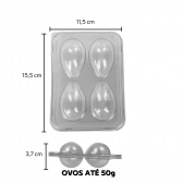 Bandeja 04 Ovos 50gr 36x05un - COELHINHOS