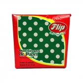 Guardanapo 30x31cm - 12x50un - VERDE ESCURO POA BRANCO